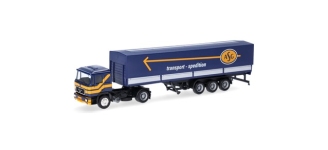 Herpa 319638 - H0 - MAN F 90 Planen-Sattelzug ASG Schweden